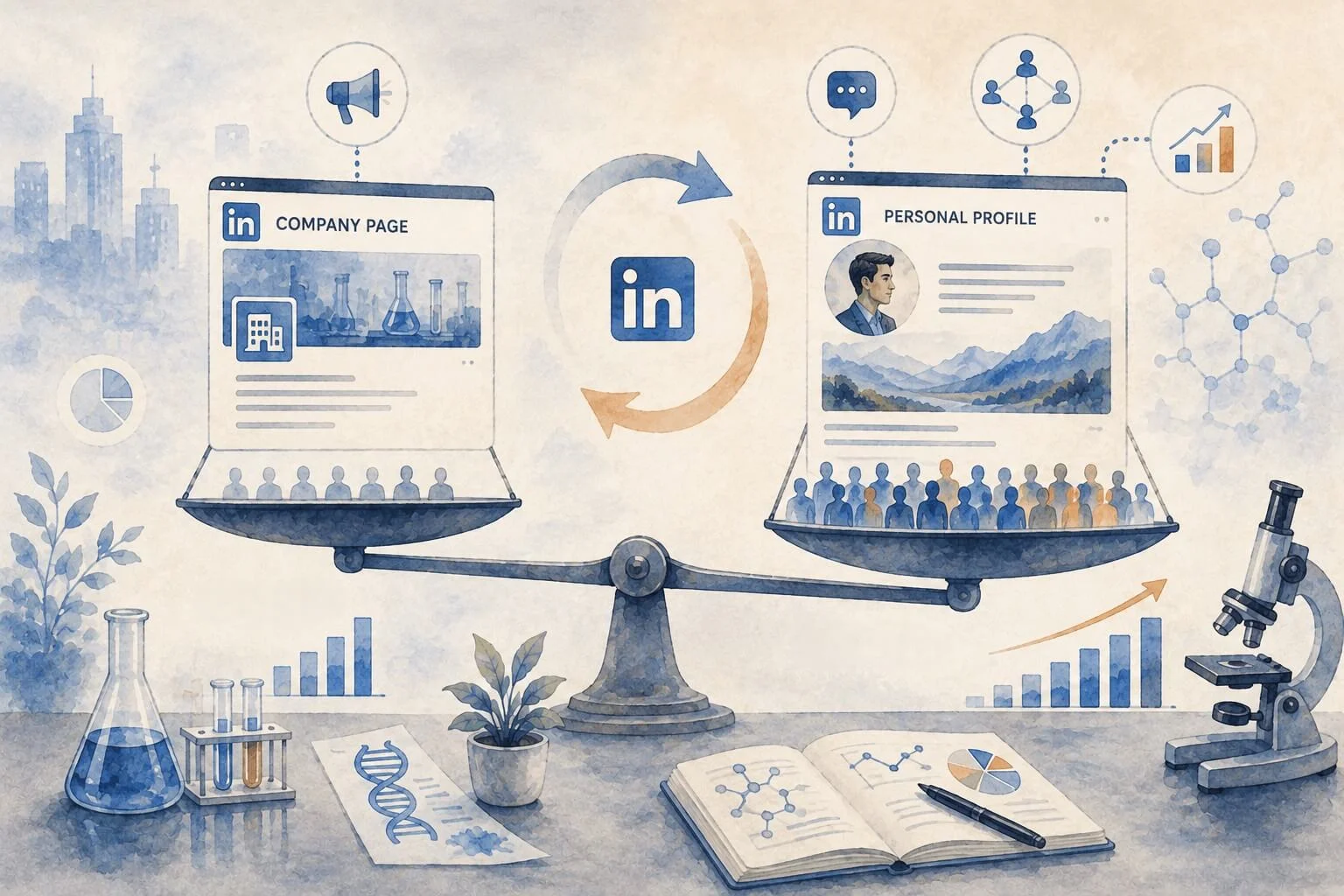 LinkedIn for life science companies - company page or personal profile_DauntlessDonkey